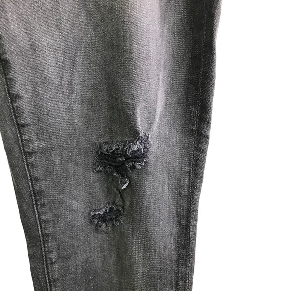 AG Adriano Goldschmied Women's Skinny Jeans Black Denim Distressed Rip Denim 26R - Picture 6 of 11